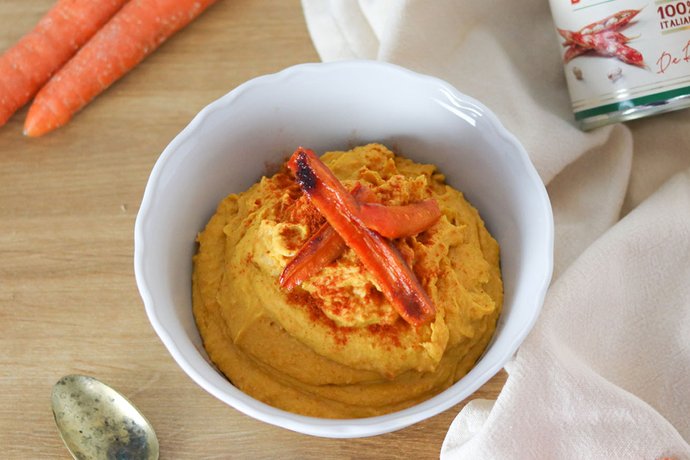 Hummus di borlotti e carote